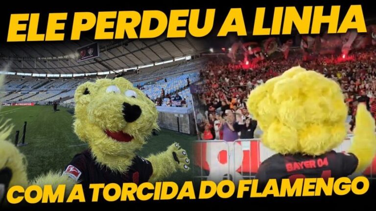 O mascote do bayer perde a cabeça no maracanã
