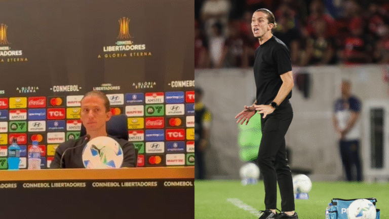 Filipe Luís Confiante na Vitória do Flamengo no Jogo de Volta Contra Estudiantes