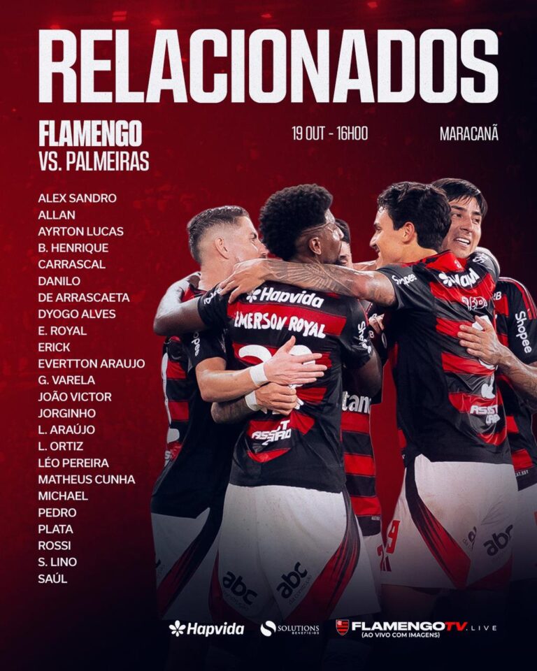 Flamengo x Palmeiras: Filipe Luís Convoca Saúl e Força Máxima para o Brasileirão