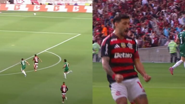 Pedro brilha com passe genial, e Arrascaeta abre o placar para o Flamengo contra o Palmeiras