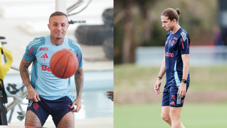 Filipe Luís revela critérios para definir titularidade entre Cebolinha e Samuel Lino no Mengão