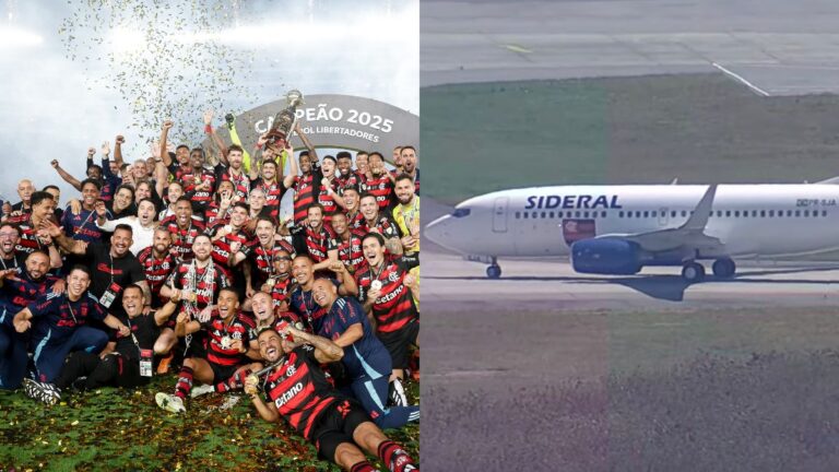Flamengo desembarca no Rio após vencer a Libertadores contra o Palmeiras
