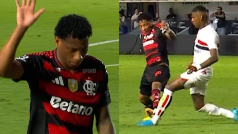 Gonzalo Plata reage com frustração após expulsões em jogos do Flamengo