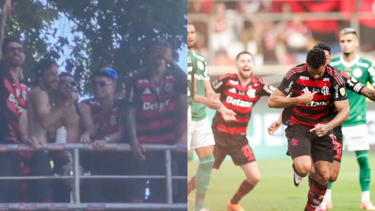 Jogadores do Flamengo Provocam Palmeiras Durante Festa de Título da Libertadores
