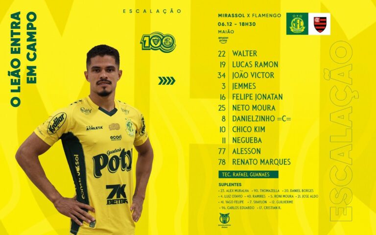 Flamengo encerra Brasileirão contra Mirassol: veja escalação e detalhes do jogo
