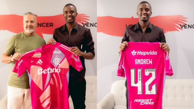 Andrew chega ao Flamengo e revela homenagem emocionante com camisa 42