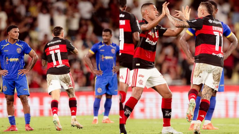 Cebolinha brilha em goleada histórica do Flamengo sobre o Sampaio Corrêa