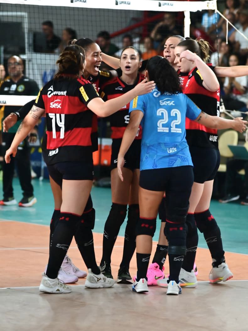 Sesc RJ Flamengo bate o Brasília fora de casa, faz 3 a 0 e segue líder da Superliga Feminina